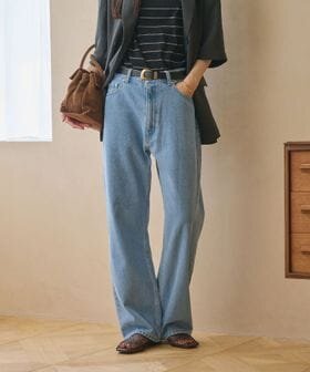 【WEB限定】ワイドフレア デニムパンツ ウォッシャブル