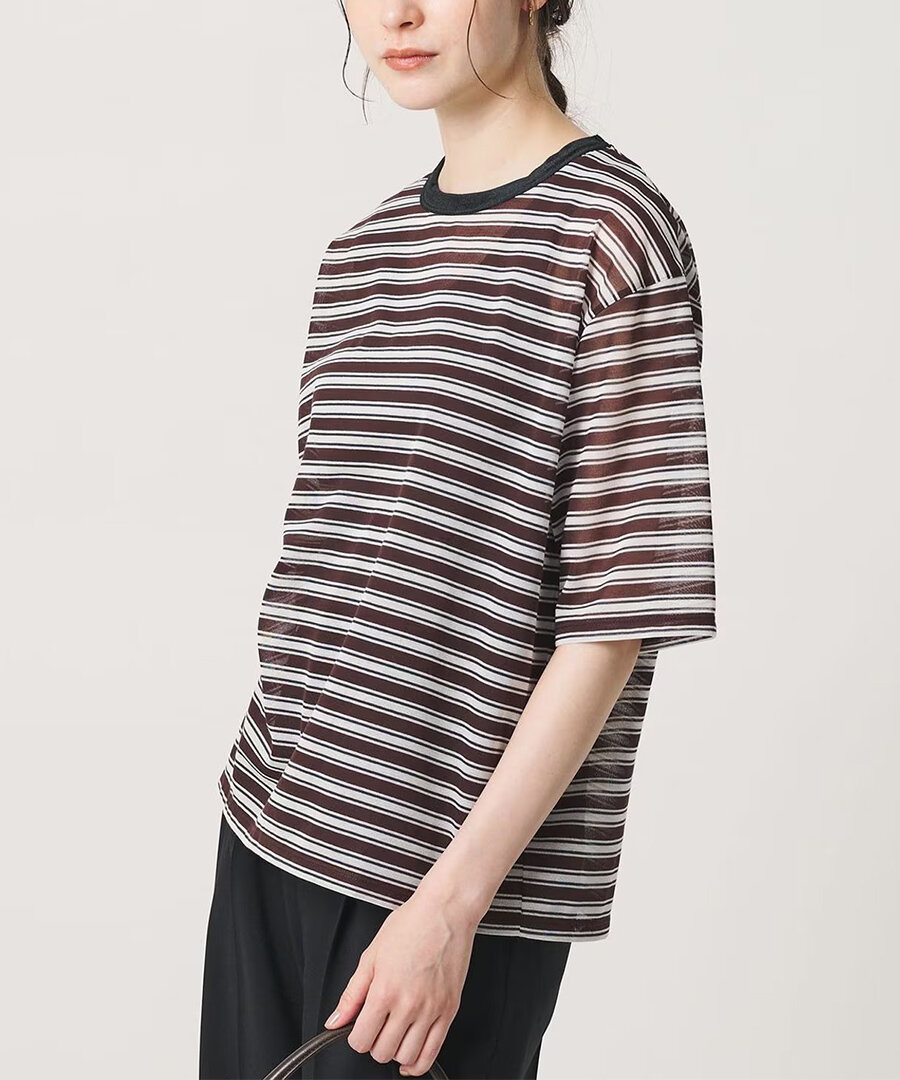 シアーボーダーTシャツ