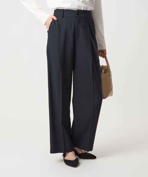 ［size SHORT/TALLあり］キチントボトムス カバー ワイド パンツ