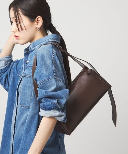 スクエア ワイドショルダー バッグ