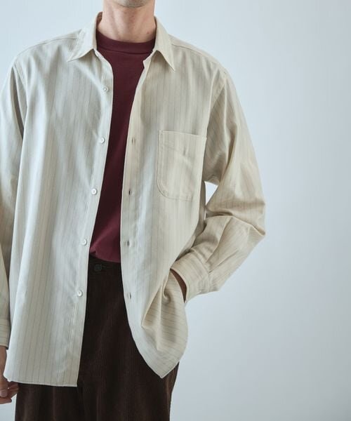 ＜Steven Alan＞ ネル  ストライプ レギュラーカラー シャツ NARROW