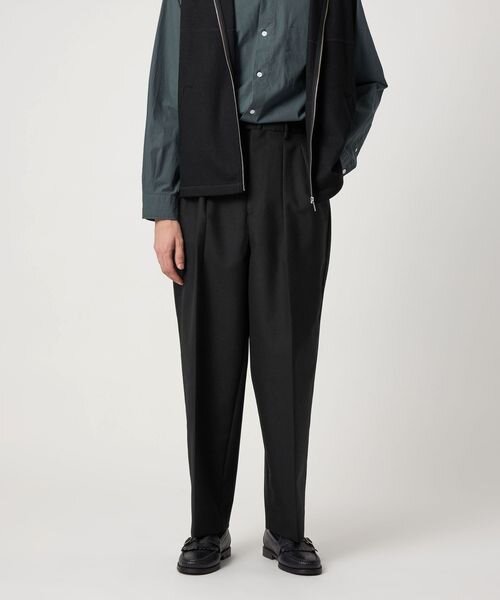 ＜Steven Alan＞ ウール オックスフォード イン ツープリーツ ドレス トラウザーズ