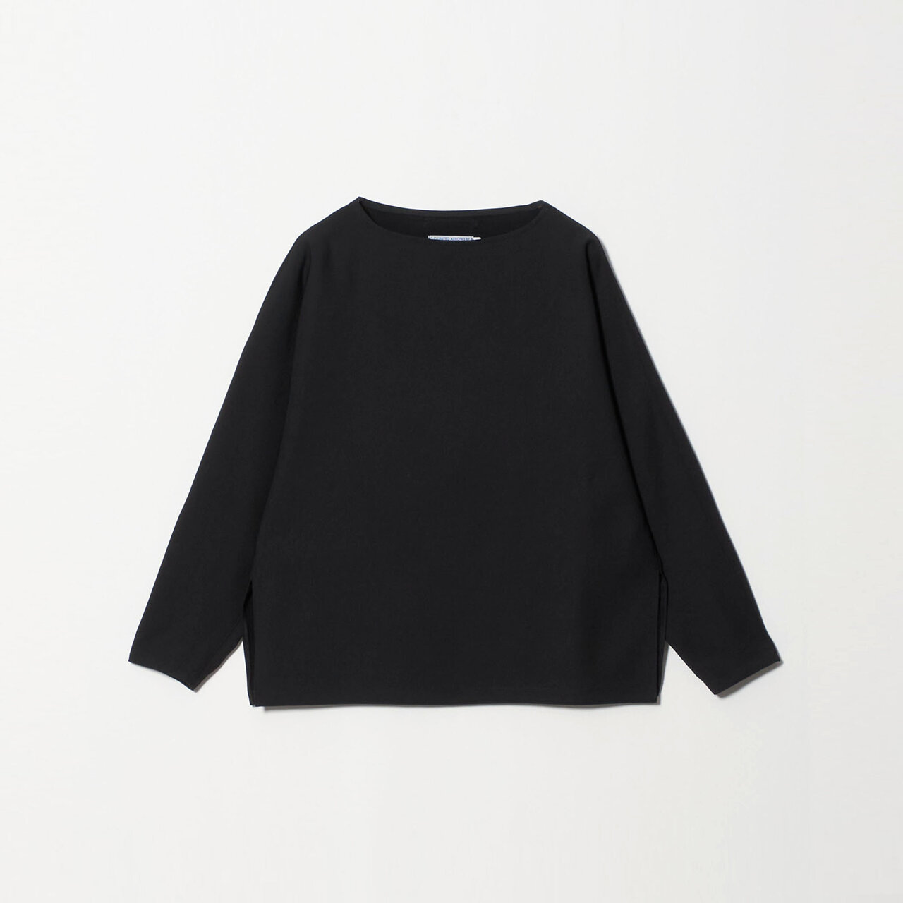 ＋10 DLMN L/SL BOAT BLACK/ボートネックTシャツ