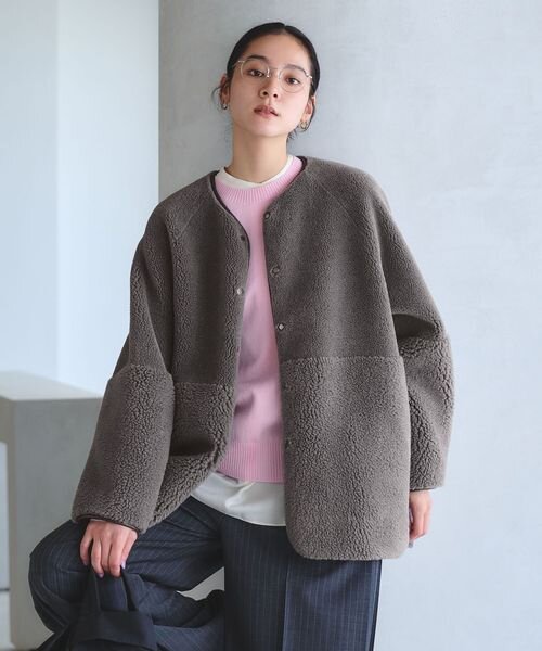 【WEB限定】ボア×フェイクムートン リバーシブルジャケット