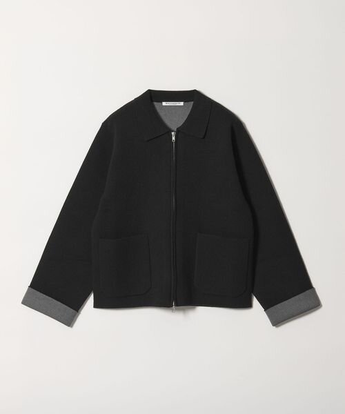 【WEB限定 Wardrobe DAILY MINIMAL】バイカラー ジップ カーディガン