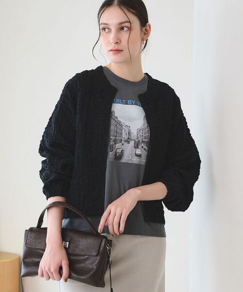 【WEB限定】シャーリング ジップ シャツ