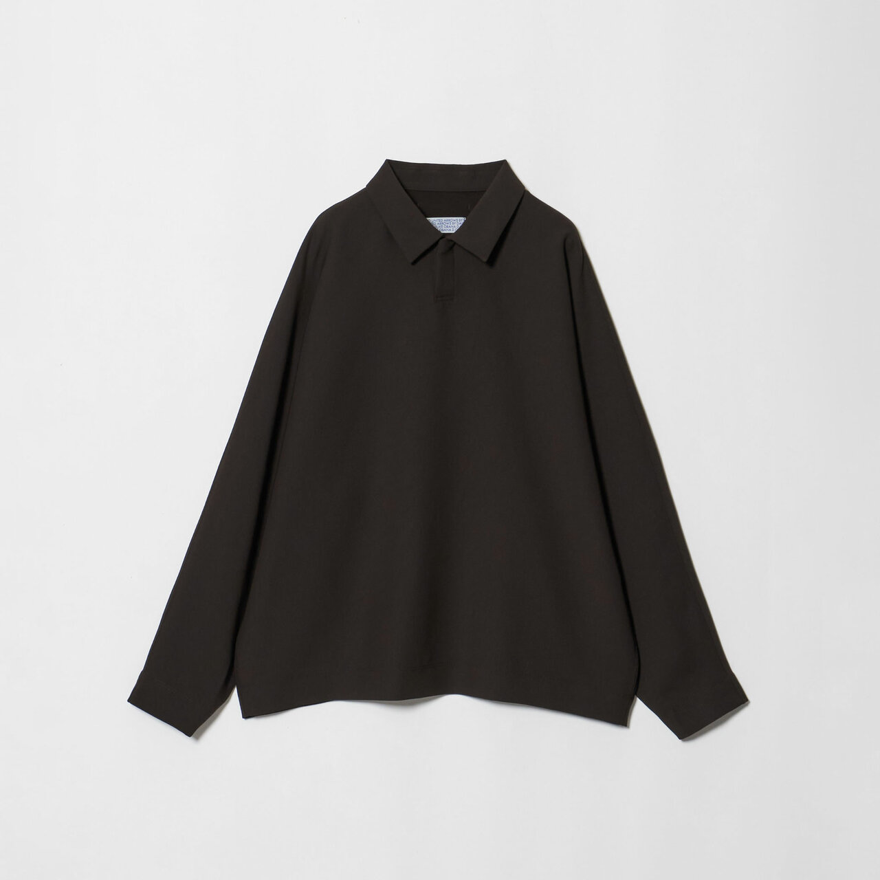 ＋10 D/SL PL SHIRT BROWN/ポロシャツ
