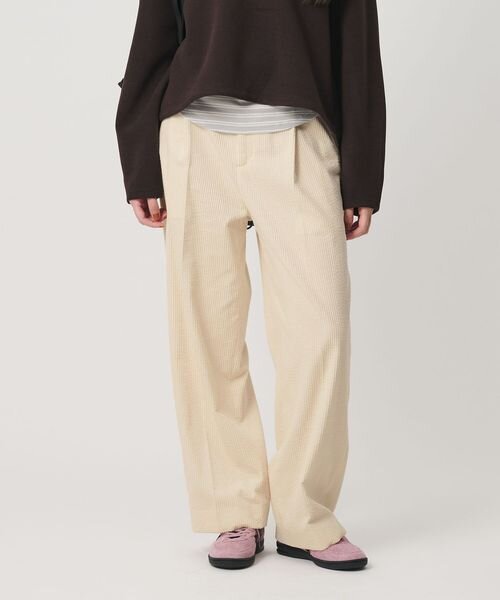 コットン コーデュロイ ストレート パンツ ウォッシャブル