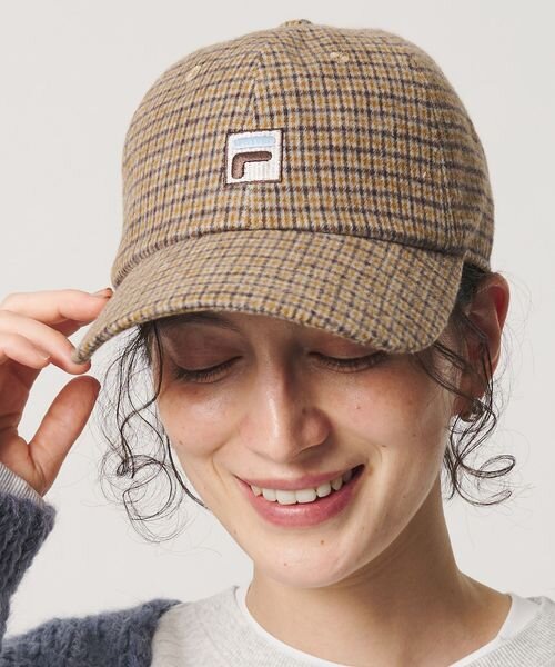 【別注】＜FILA＞フランネルチェック キャップ