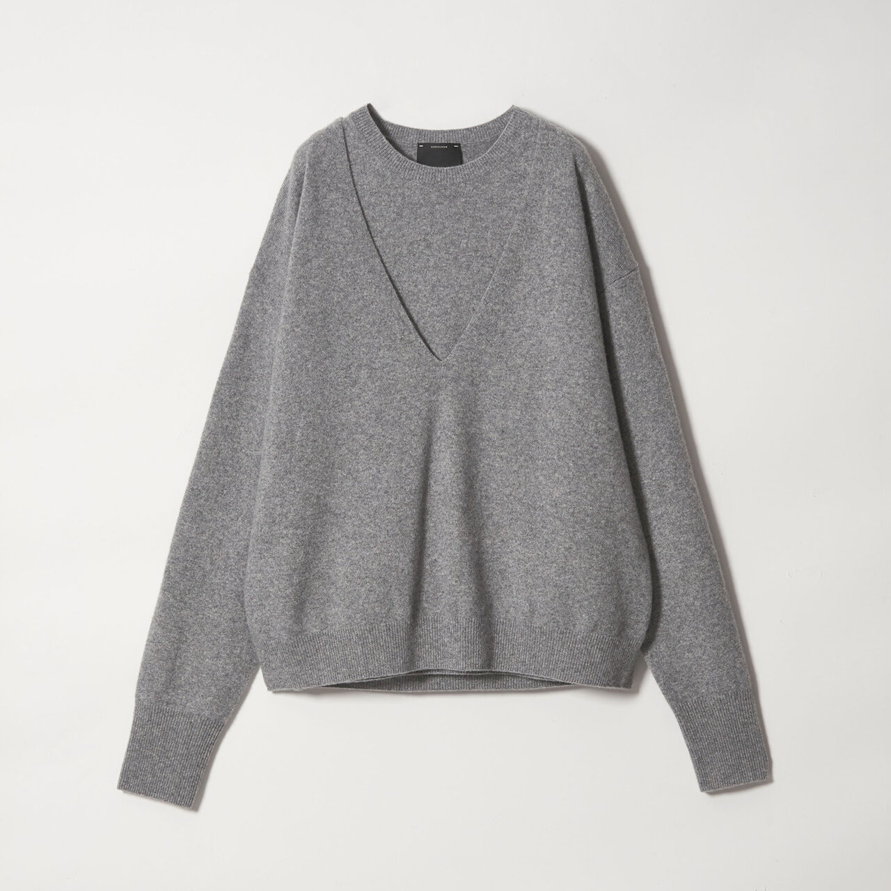 ＜conte＞ウールカシミヤ レイヤード ニットプルオーバー