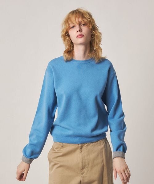 ＜6(ROKU)＞コットンウール ミラノリブ クルーネック プルオーバーニット26AW