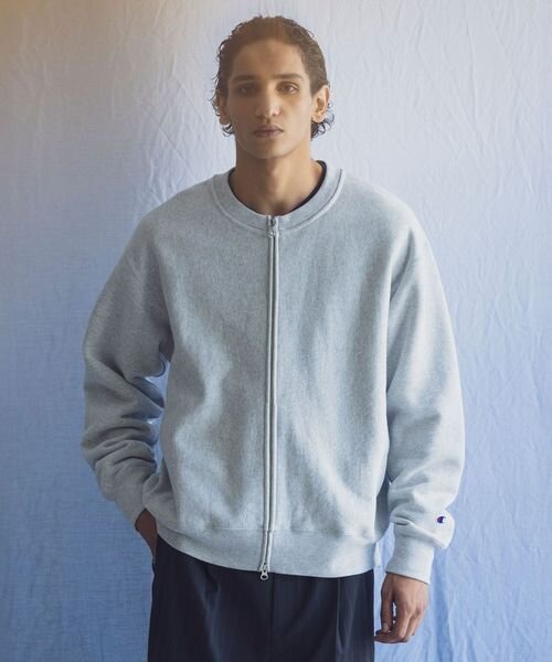 ＜Champion × monkey time＞フルジップ クルーネック スウェット