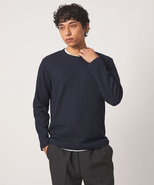 ドビーワッフル レイヤード ジャストカットソー