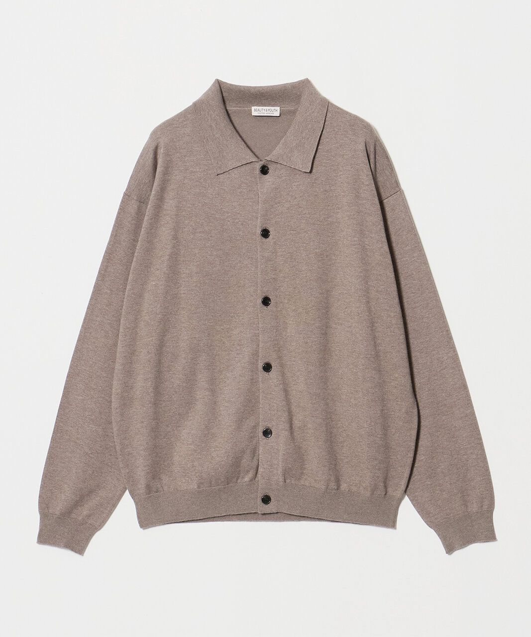 コットン カシミヤ ニット ポロカラー ジャケット ウォッシャブル
