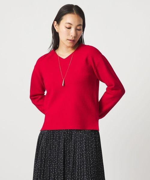 ミラノリブ Vネックニット ‐ウォッシャブル‐