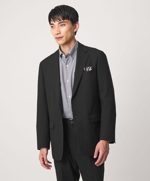 A＋ リネンライク 2B リラックス セットアップ ジャケット ―ストレッチ―