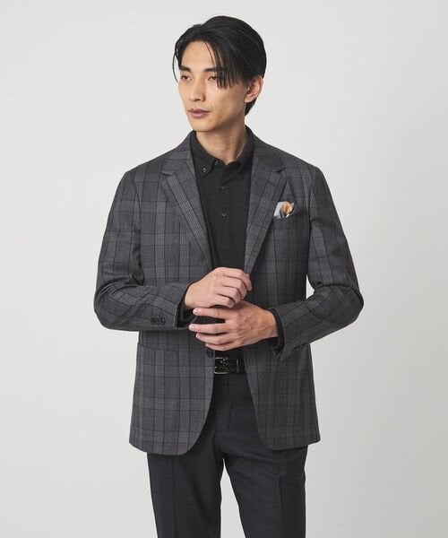 GLR CLOTH フラノ柄 2B RG ジャケット ―ストレッチ―