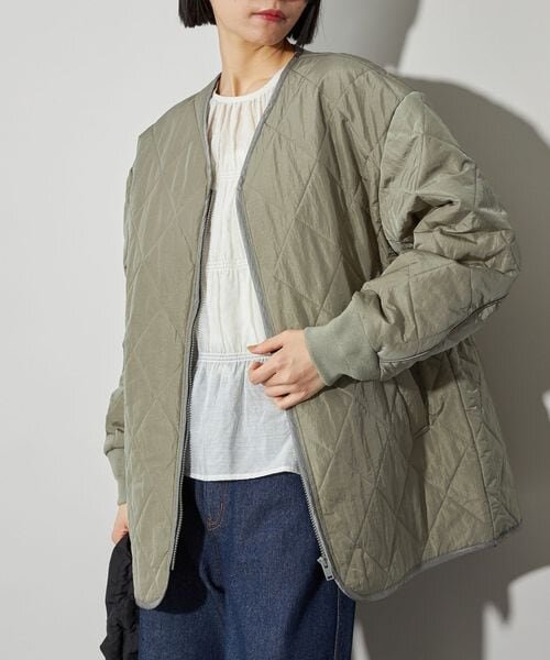 エッセンシャルキルティングジャケットムジ