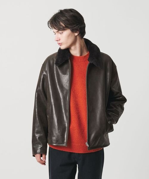 ゴート ムートンカラー ジップ ジャケット